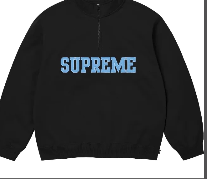 S Half Zip M Grey Hoodie Half Collegiate Black XL FW24 Pullover Light Zip L Red 0524